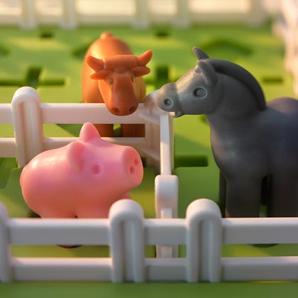 single player logic game with farm animals