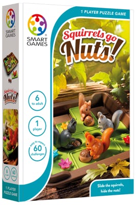 Sliding puzzle with 60 challenges with cute squirrels